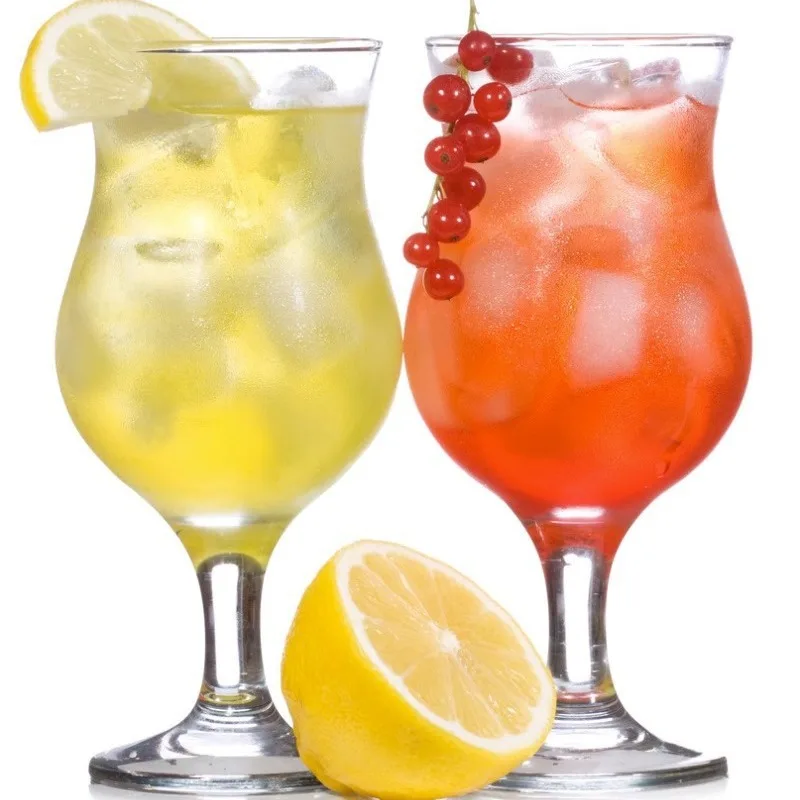 OEM Customized Tulip Shaped Glassware Transparent Wine Goblet with Stem for Wine Beer Water and Juice for Daily Drinking
