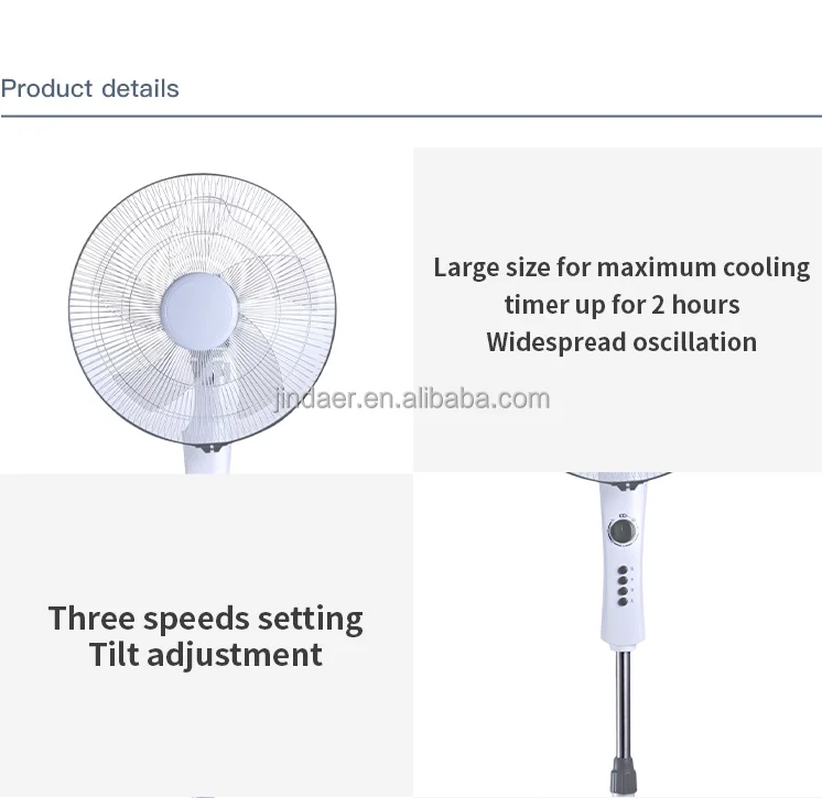 18inch Hot Sale Home Use Manufacture Ac Fan Stand Fan With manual timer 16 stand fan