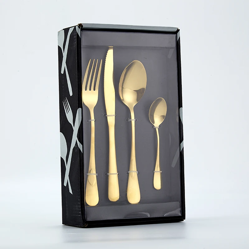 Wholesale High Quality Home Goods Packaging with Box 24PCS Cutlery Set Stainless Steel