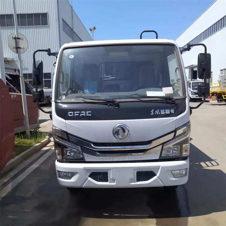 cheap Dongfeng 7cbm Waste rubbish Garbage Compressed Truck Rear loader trash truck with hopper  Rear loader trash trucks