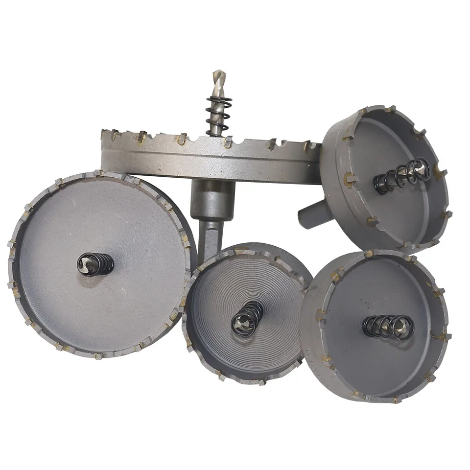 Твердосплавный Наконечник TCT сверла кольцевая пила набор сверла кольцевая пила Резак для металла нержавеющей стали сплав бурения 22/30/35/45/50/65 мм