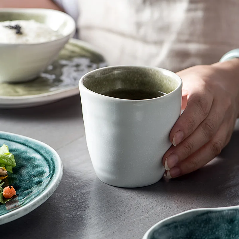 Nordic Style Dishes Plates Bowls Ceramic Cake Luxury Tableware Dinnerware Restaurant Plates Wooden Plates Porcelain