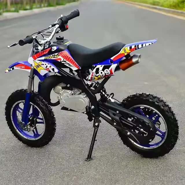 Factory Price Ride-On Racing Kids Mini Bike 49CC Gas Pocket Gasoline Power Pull Start Motorcycle 50CC 2-Stroke Max Speed 40km/h