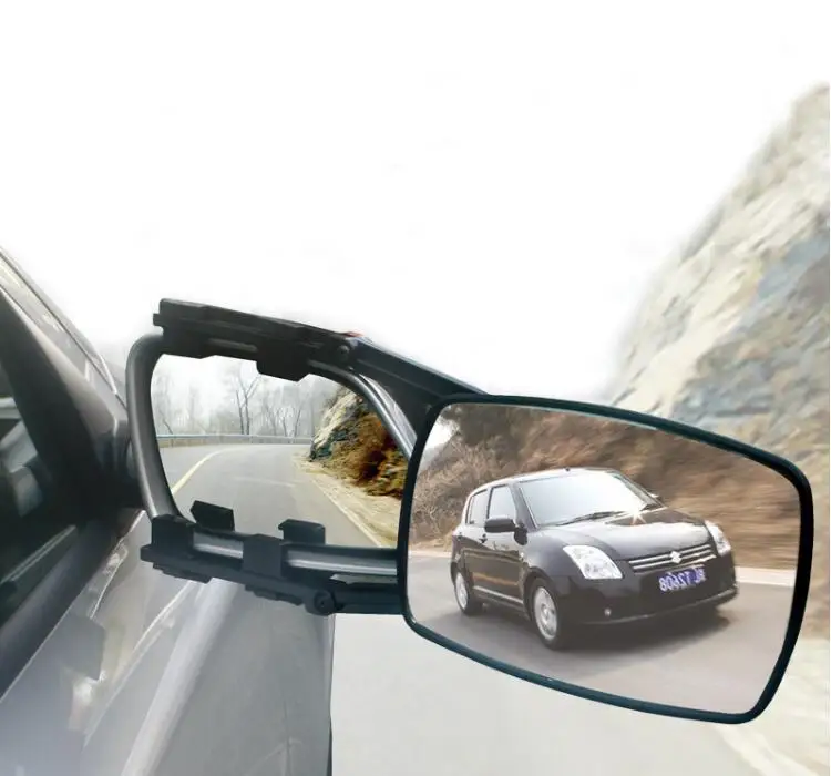 Universal Clip-On Towing Mirror Adjustable Car Safety Side wide range Mirror Caravan rear view