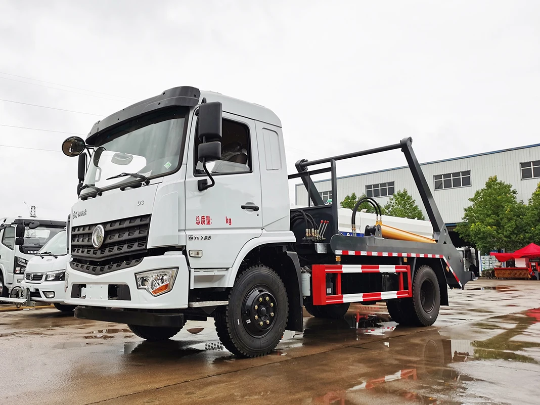 Dongfeng Dfac 8m3 10m3 Arm Roll Garbage Truck 4x2 Swing Arm Waste Truck for Sale