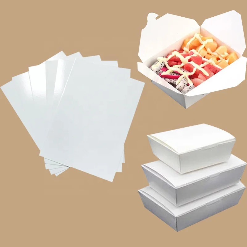 
White kraft pe coated paper waterproof and oil-proof for food packing 