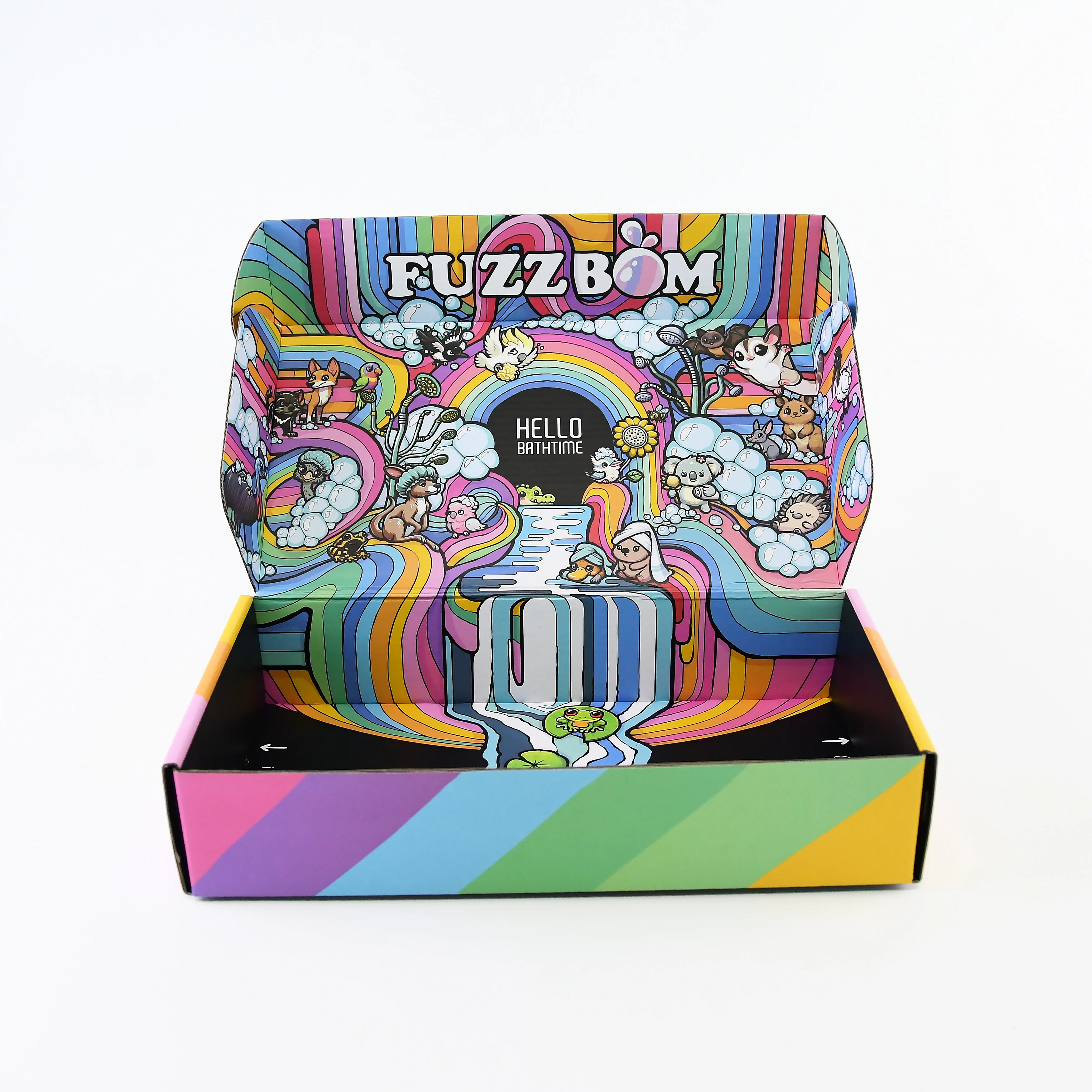 Custom Logo White Corrugated Cardboard Paper Packaging Tuck End Top Mailer Shipping Postal Box