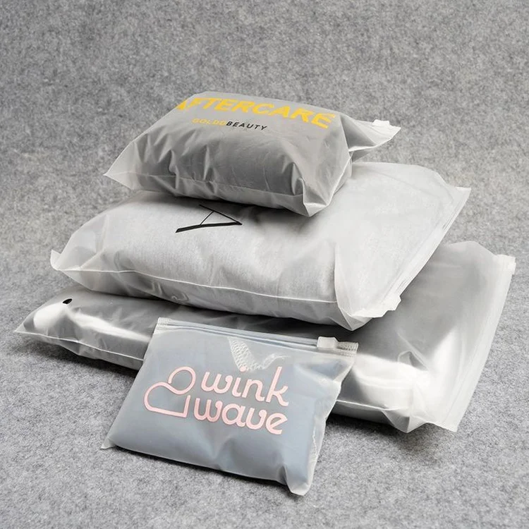 Factory Direct Sales Custom Packing Plastic Bags Zip Lock Pe Tshirt Bag Frosted Zipper Polybags Garment Clear Bag For Clothes