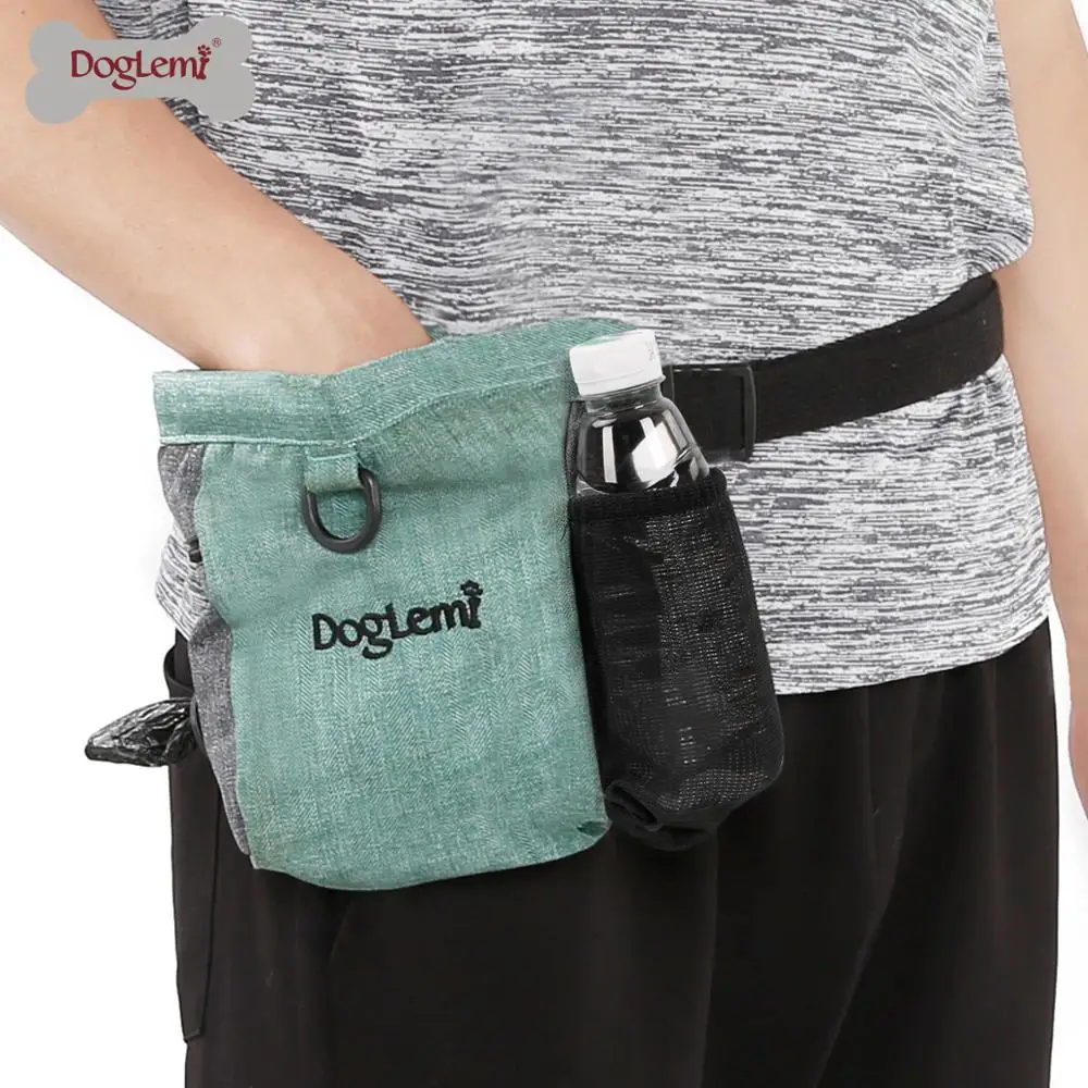 Pet Treat Bag Dog Training Pouch Tote Bag with Waist Shoulder Strap