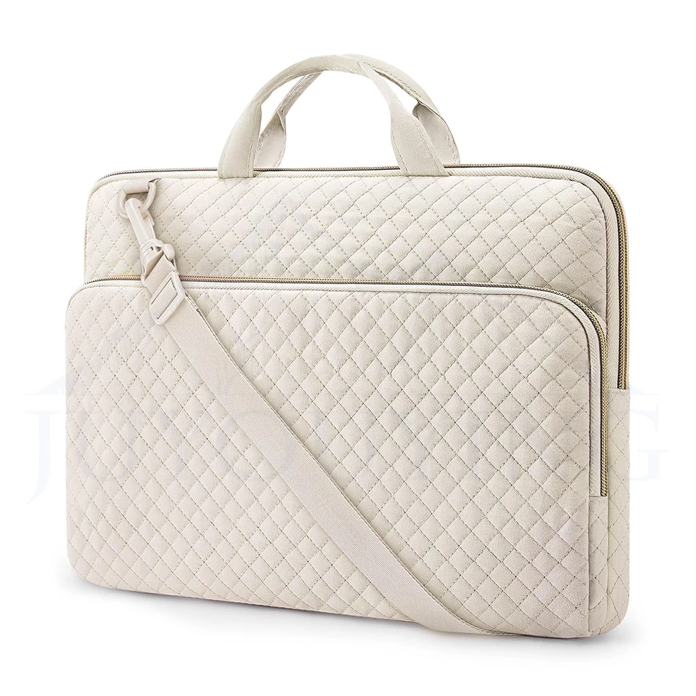 Custom Logo 13 14 15 16 17 Inch Laptop Handbag Large Front Pocket  Protective Briefcase Thickened Business Office Document Bag