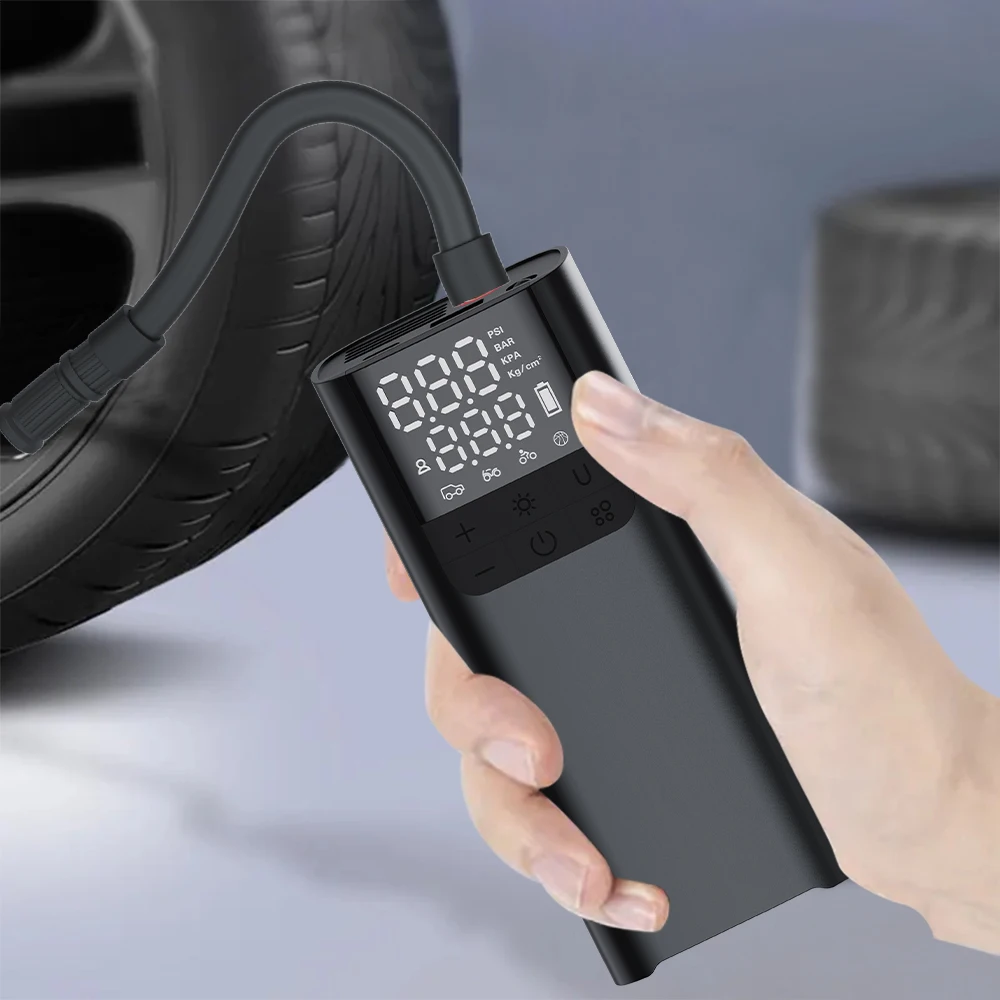 NEWO Factory manufacturers digital portable car tyre pump air compressor wireless car tire inflator mini electric air pump