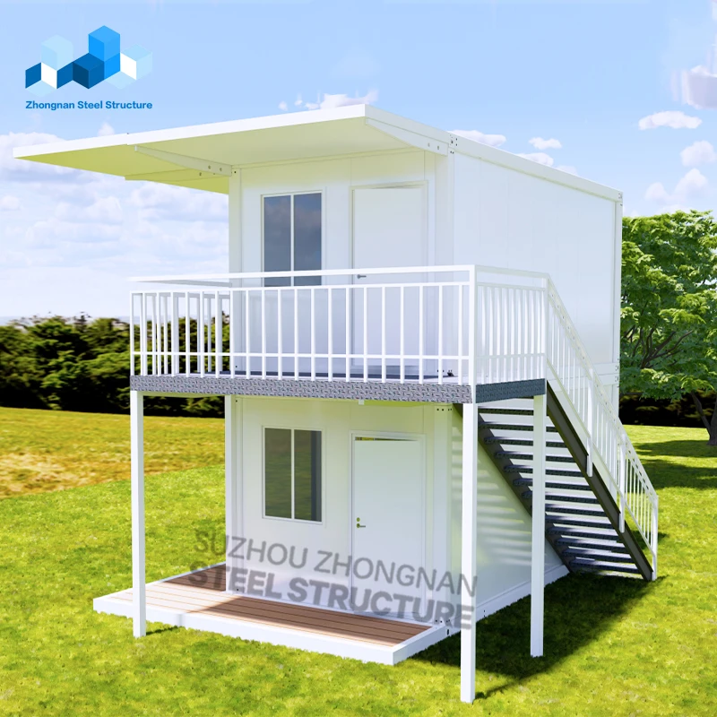 Zhongnan Detachable portable mobile home cheap price cabin 2 floors tiny house prefabricated prefab container house