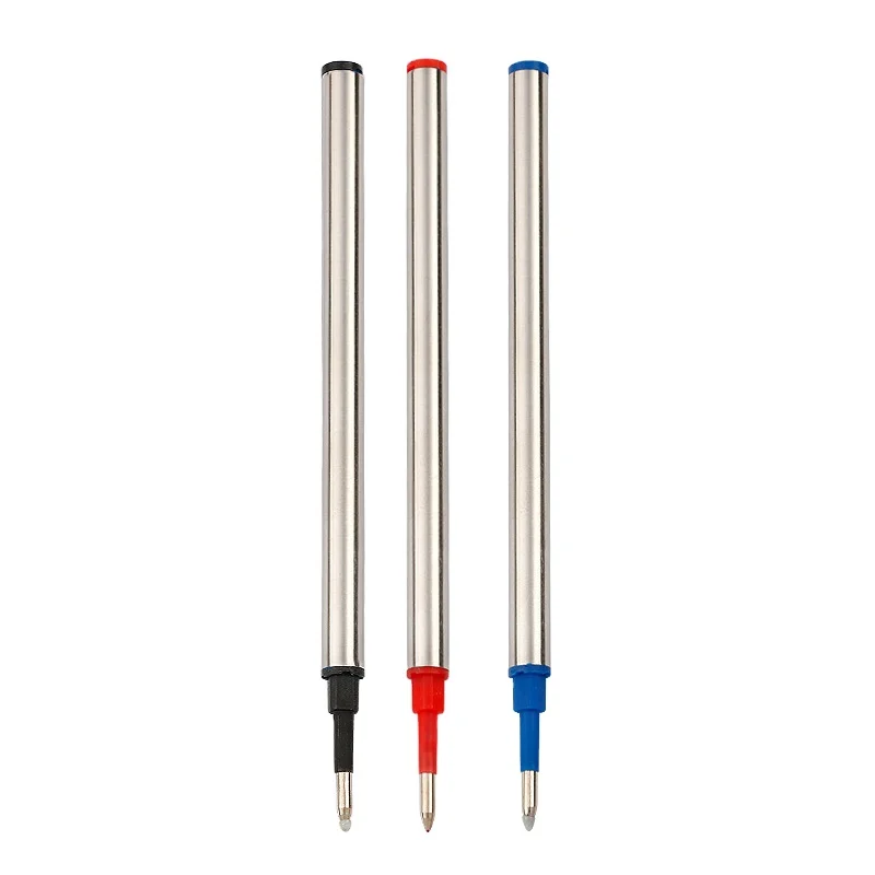 0.5mm Smooth Writing Fine Point Liquid Gel Pen Black Medium Tip Metal Roller ball Refills for Most Brands Pens