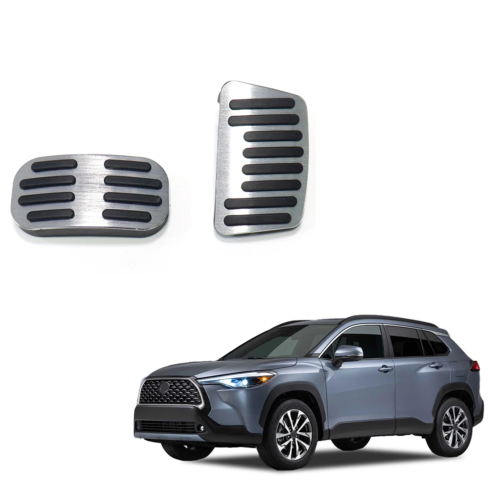 Car Accessories Non-Slip A Set of 2 Accelerator Brake Rest Pedal For Toyota Corolla Cross