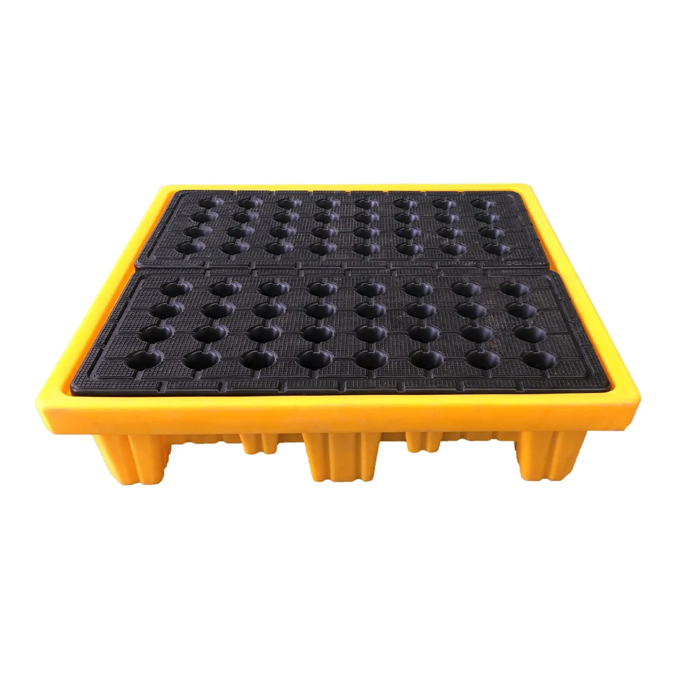1300*1300*300mm oil drum plastic pallet spill containment pallets