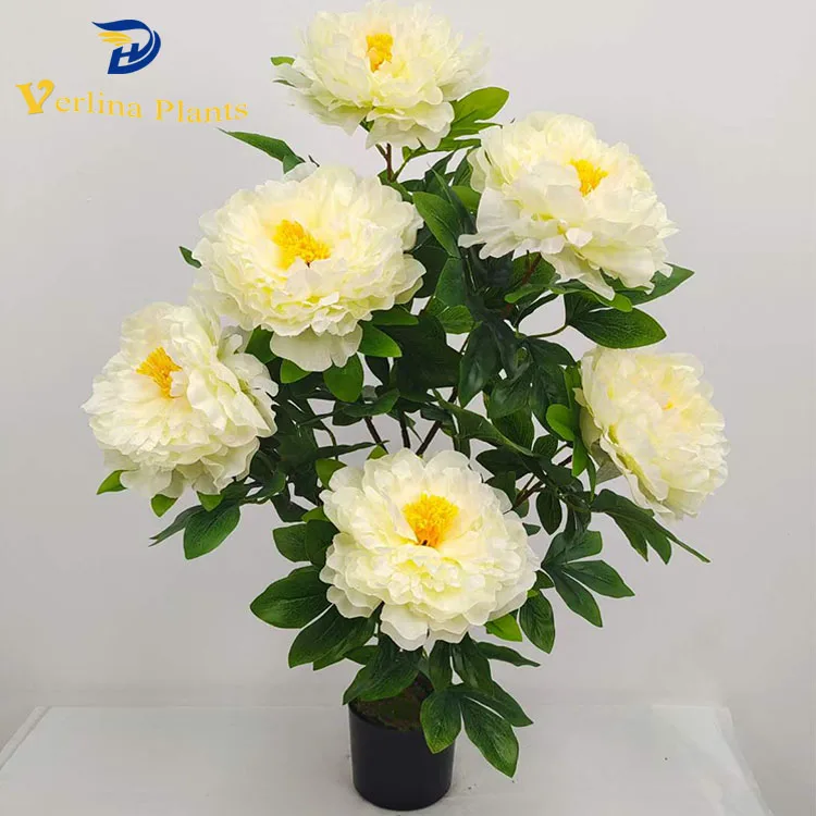 Table Centerpieces Plastic yellow artificial flower bonsai trees for sale