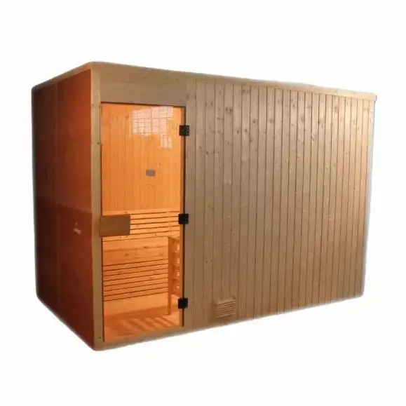 Finnish spruce wood/pine 6 person wooden outdoor steam sauna room with harvia sauna heater