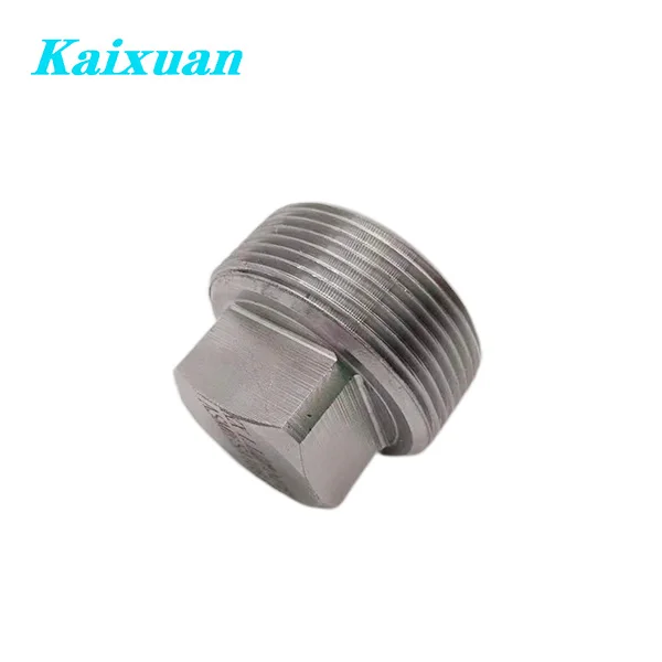 High Pressure Solid Pipe Plug, SUS304 / 316L Stainless Steel Square Head Plug NPT Male Thread Pipe Fitting