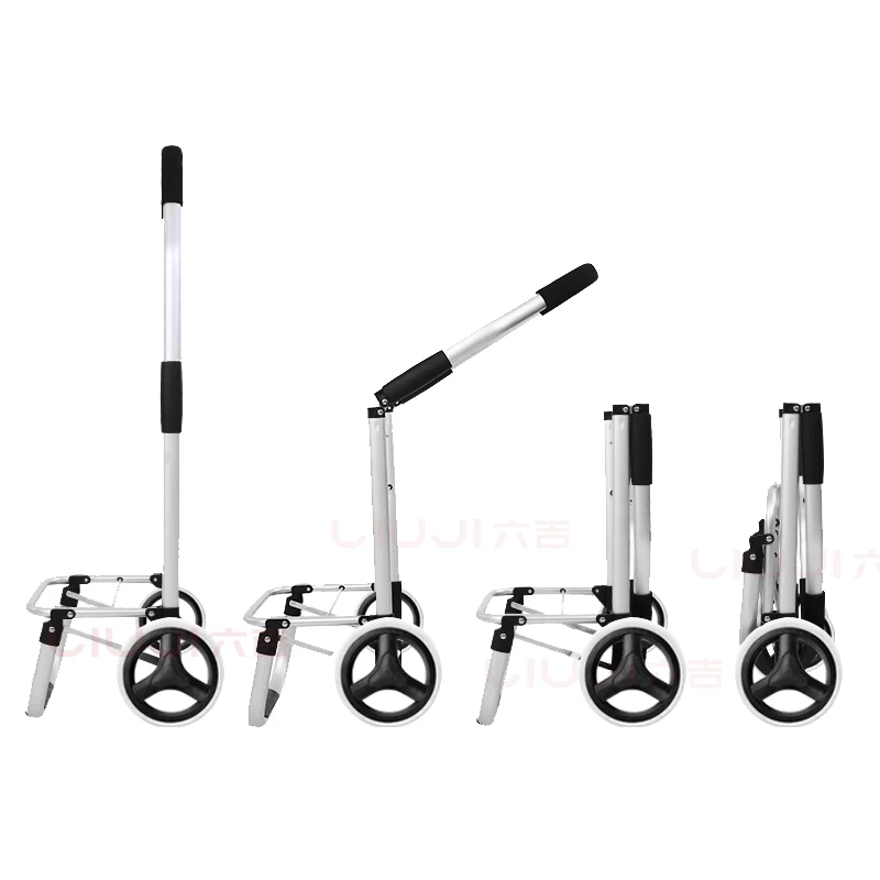Folding aluminum cloth bag shopping cart can crawl supermarket style variety