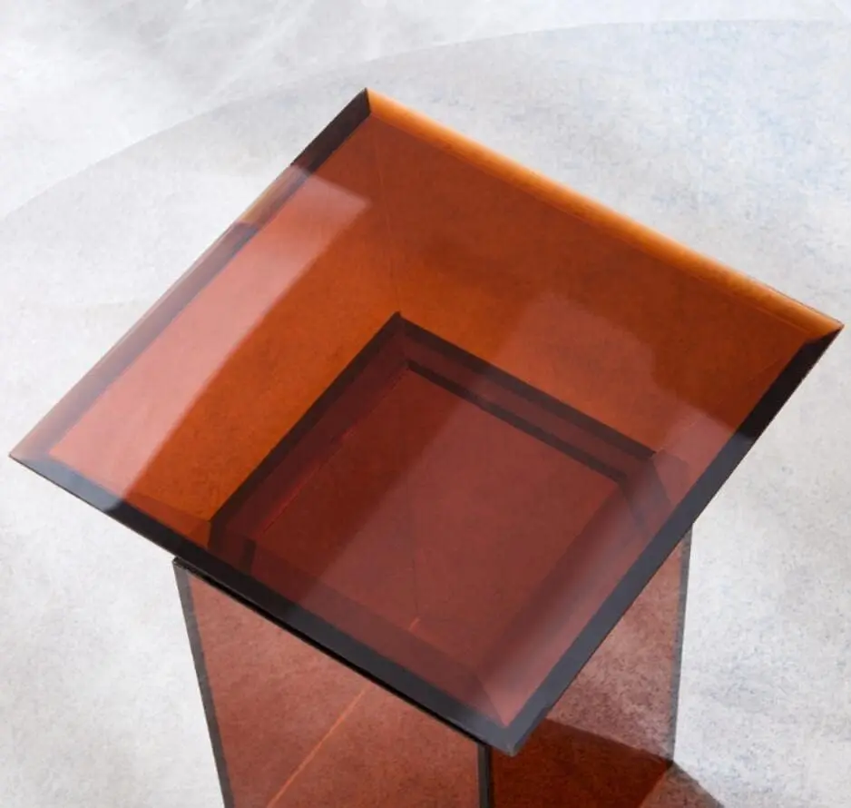 Luxury Modern Home Furniture Square End Tables Plexiglass End Transparent Side Table