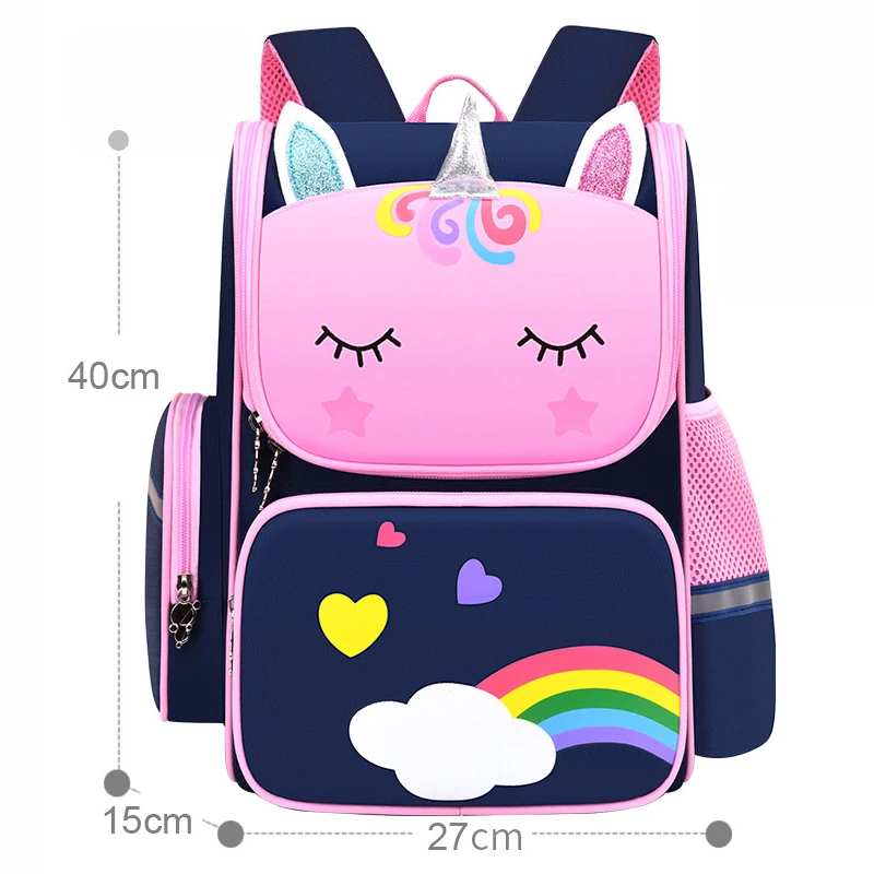2021 Customize waterproof unicorn kids school bags student backpack for korean