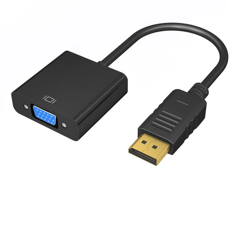 DisplayPort to VGA Adapter DP to VGA Male to Female Converter for TV Projector Display