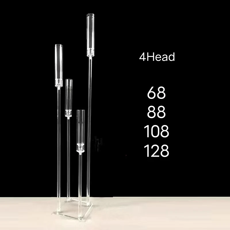 Прозрачный акриловый подсвечник, свадебные украшения для стола, подсвечник, подсвечник, подставка для цветов, Хрустальный декор, СВАДЕБНЫЕ КАНДЕЛЯБРЫ