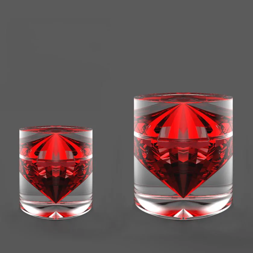 Luxury Cosmetic Containers Acrylic Cream Jar Wholesale Empty 50g Logo BEAUTY PACKAGING Cap Pcs Plastic Color Square Material ABS