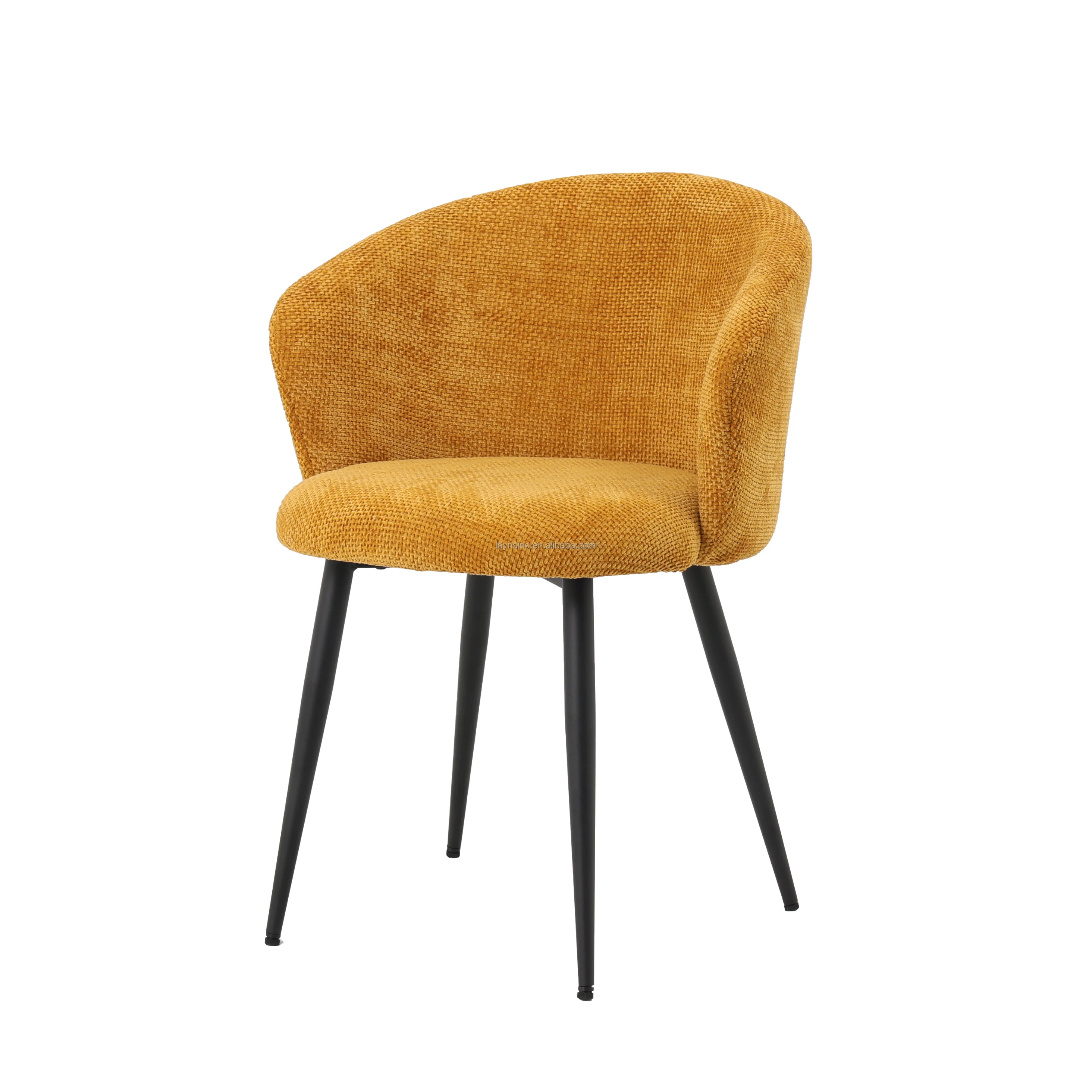 Wholesale Nordic Simple Design Cafe Chair Modern Restaurant Upholstered Quality Fabric Dining Chairs