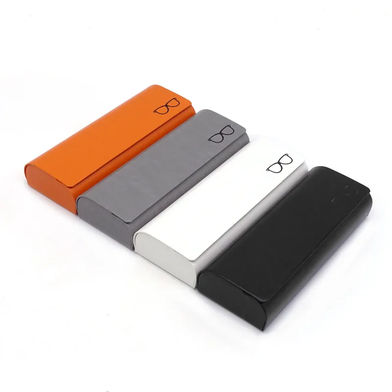 Lowest price mix color sunglasses case in stock PU leather glasses case for optical glasses eye wear custom logo eyeglass case