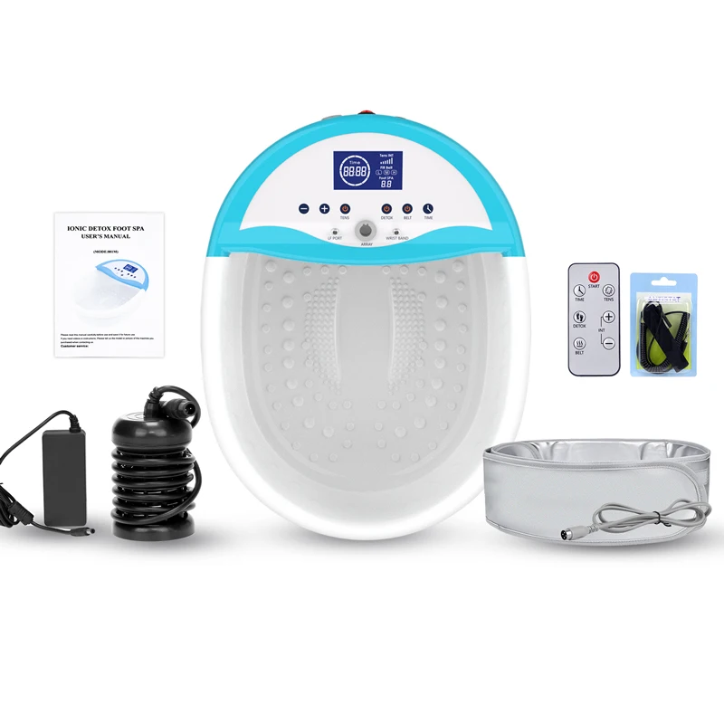 Multi-function Ionic Foot Bath Detox Machine Ion Cleanse Detox with Heating Waist Belt and Electrode Massage