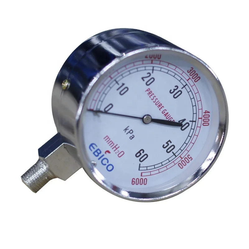 EBICO crystal incense burner gas burner parts waterwall Pressure gauge 60kpa