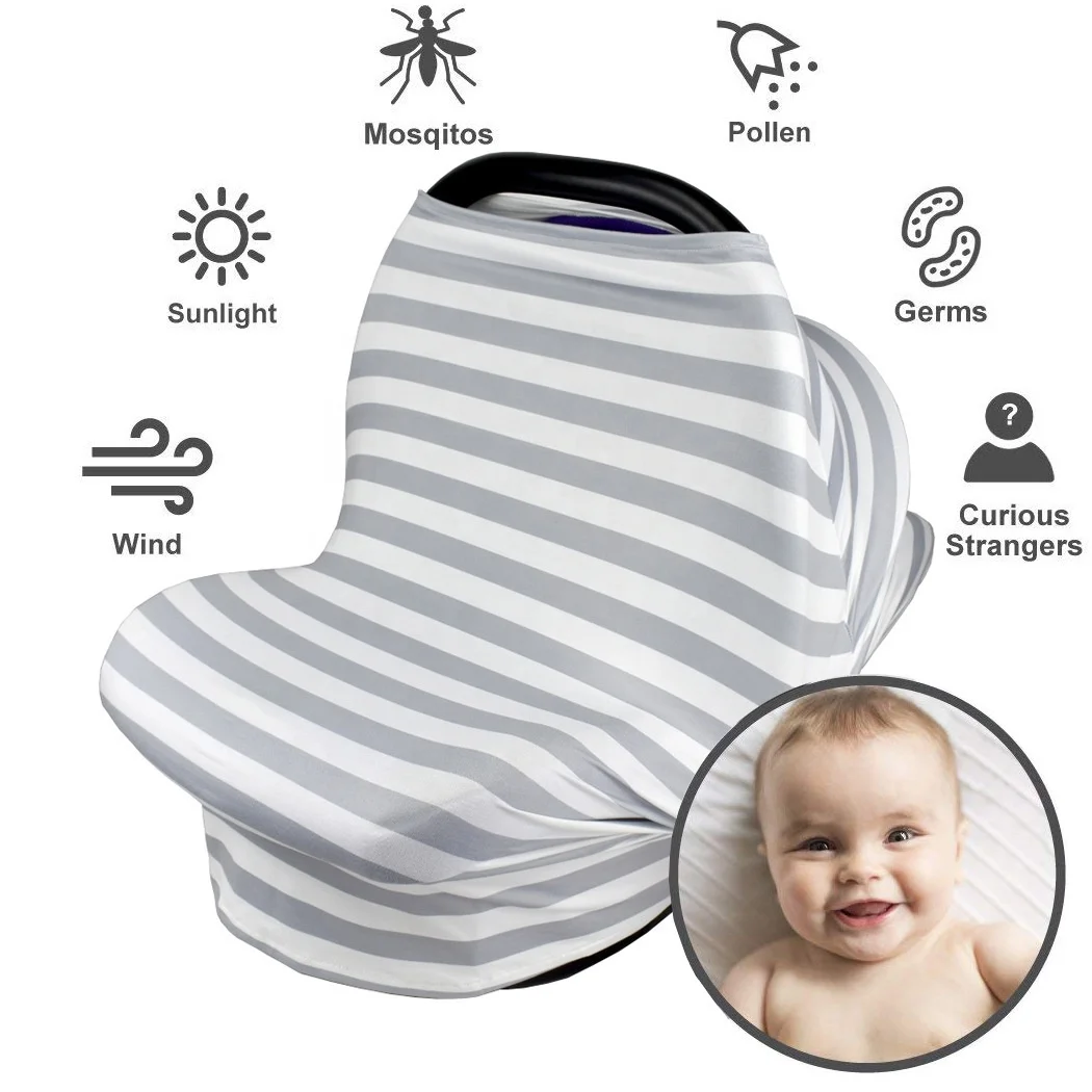 Nursing Scarf Breastfeeding Cover Baby Car Seat OEM Spandex Fabric Pattern Origin For Breast