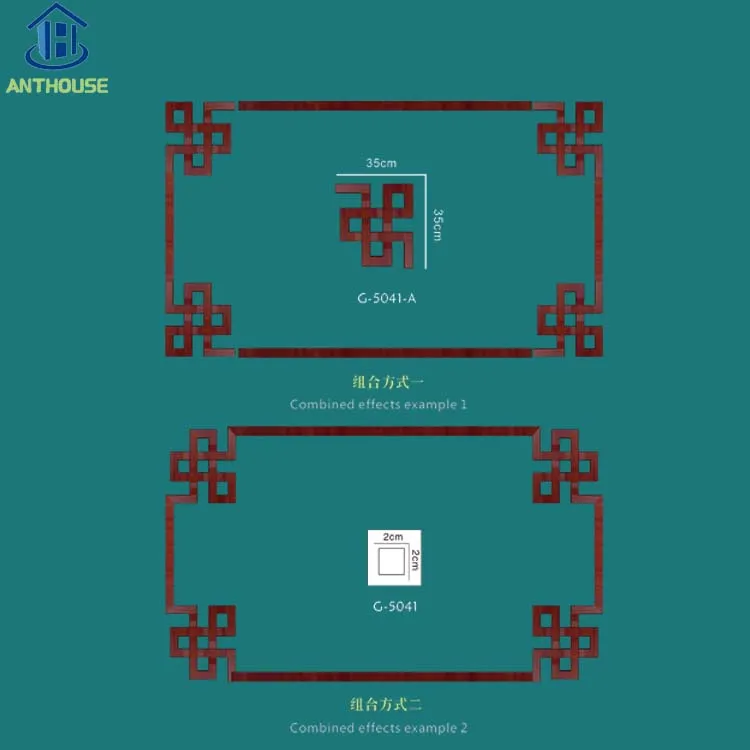 Plain Wall Chair Rail Molding Interior Ceiling Decoration Frame PU Panel Moulding crown mouldings