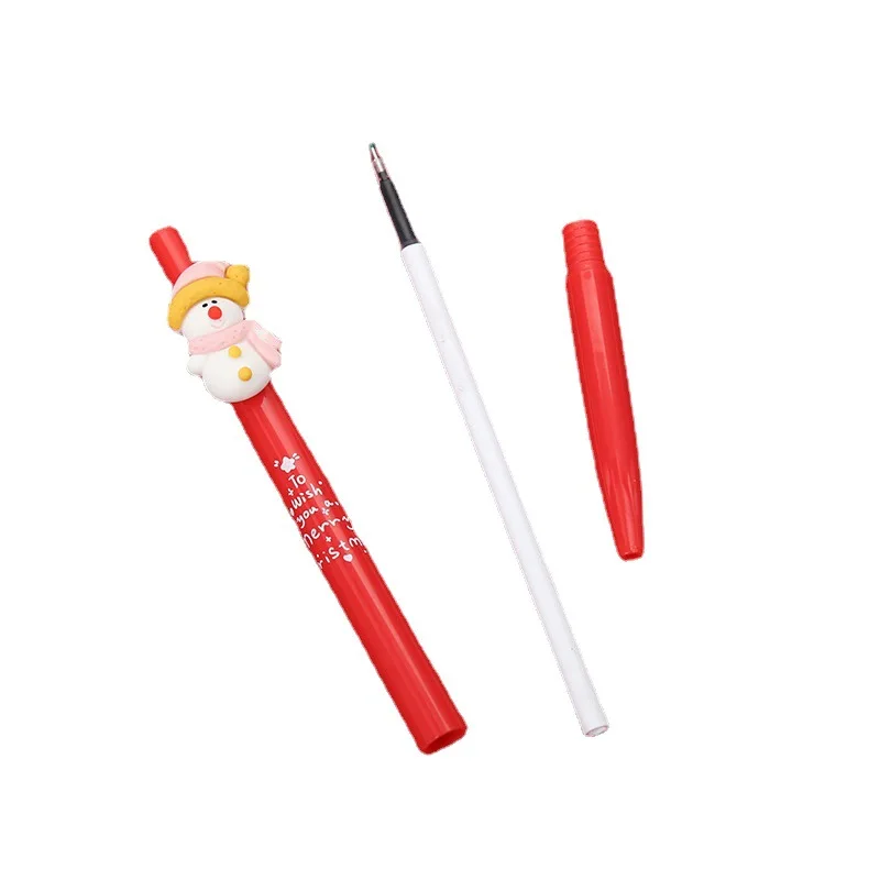 Longorgeous  Cute cartoon christmas styling pen Plastic Student Stationery Gel Pen Black Blue 0.5mm
