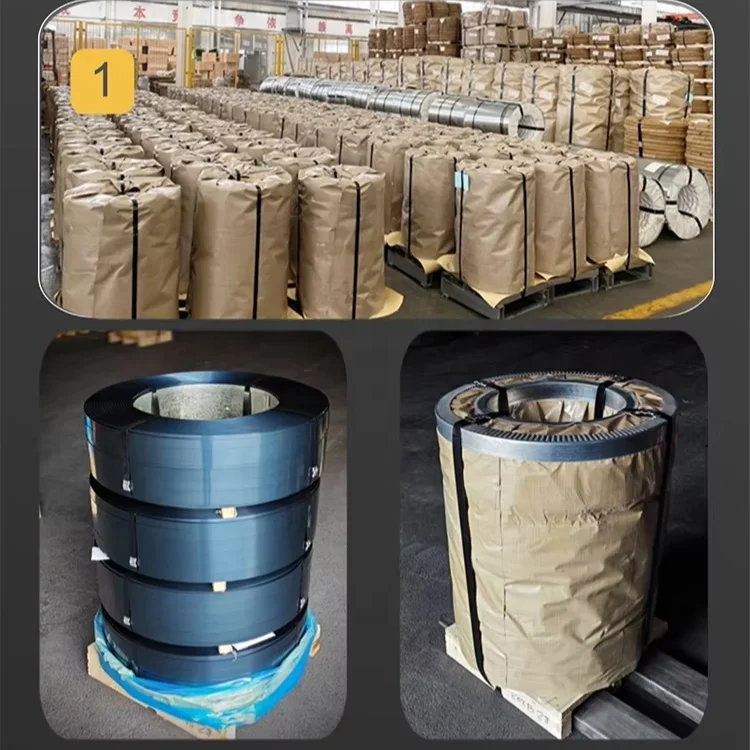 High Tensile 32mm Blue Color Painted Plastic Pallet Packing Strip Steel Packing Strap Band