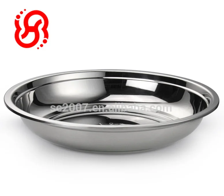 18 10 Stainless Steel Korean plate Dish Dinnerware Cookware 16 - 26 CM diameter set