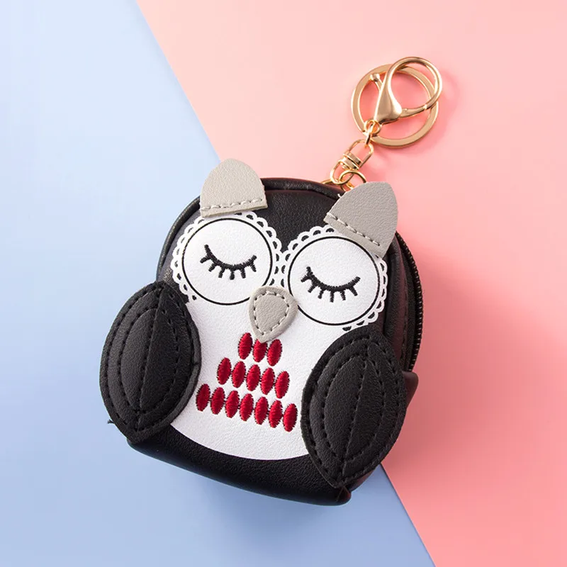 Cute Cartoon Owl Shape Mini Wallet Kids PU Leather Coin Purse Pouch Bag With Competitive Price Key pendant