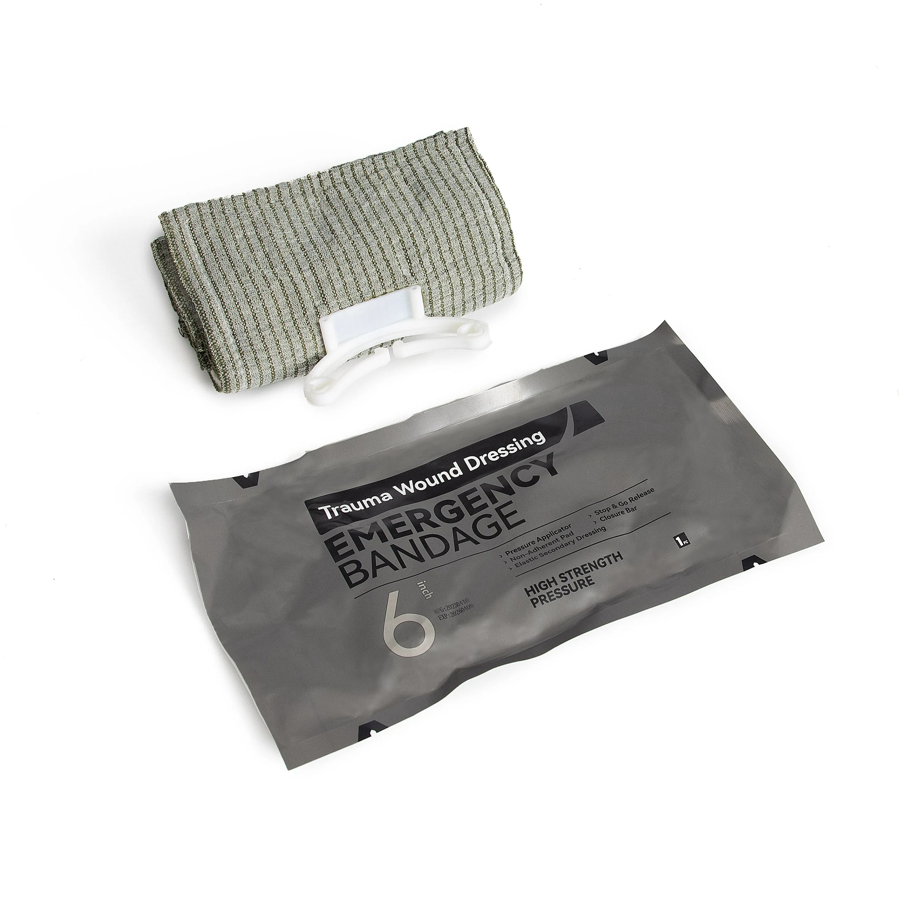 Factory Price 4/6 inches China Israeli Blood Clotting Emergency Bandage Kit For Outdoors Home Israeli Combat Trauma Bandage