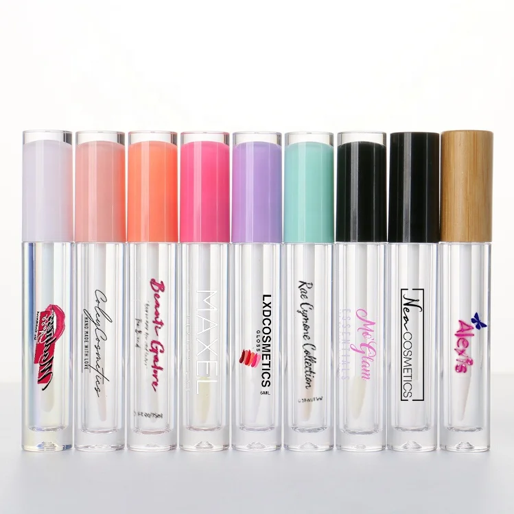 5ml Hot Selling Cosmetic Makeup Lipgloss Container Slim All Colors Plastic Lip Gloss Tubes