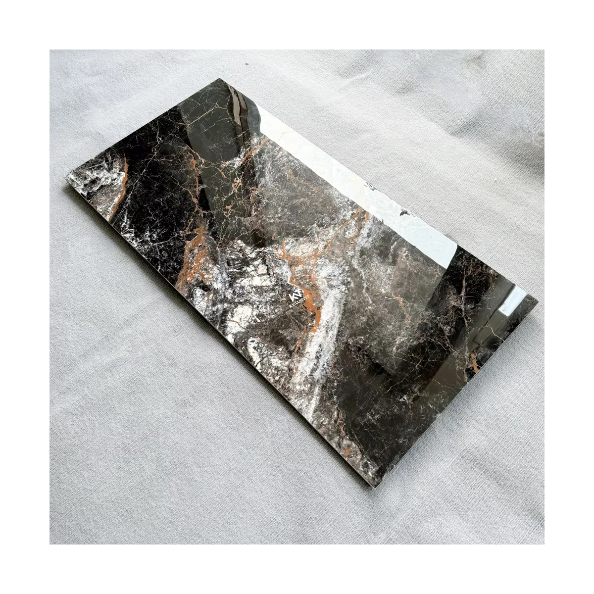 High Quality 60 X 120 Cm 600*1200 High Glossy Black And Gold Large Marble Porcelain Floor Tiles Guangzhou