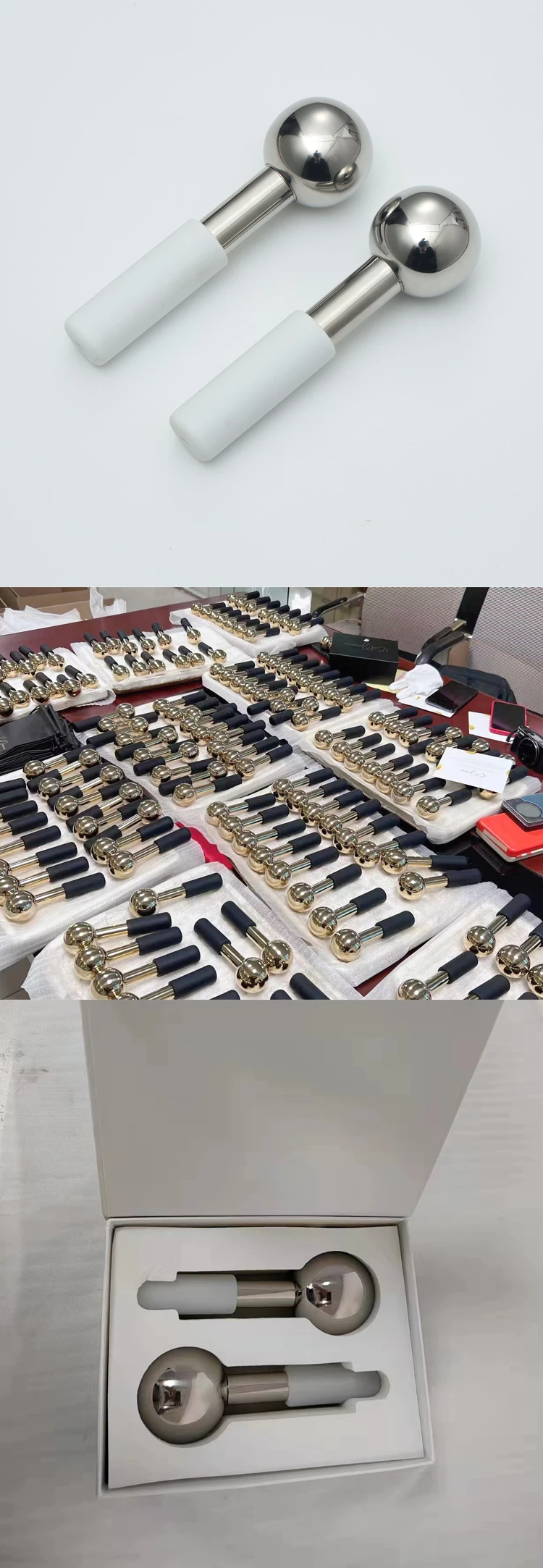 2024 Factory Price Round Facial Cold Globes Cold Facial Globes Cold Globes Custom Logo For Facial Massage