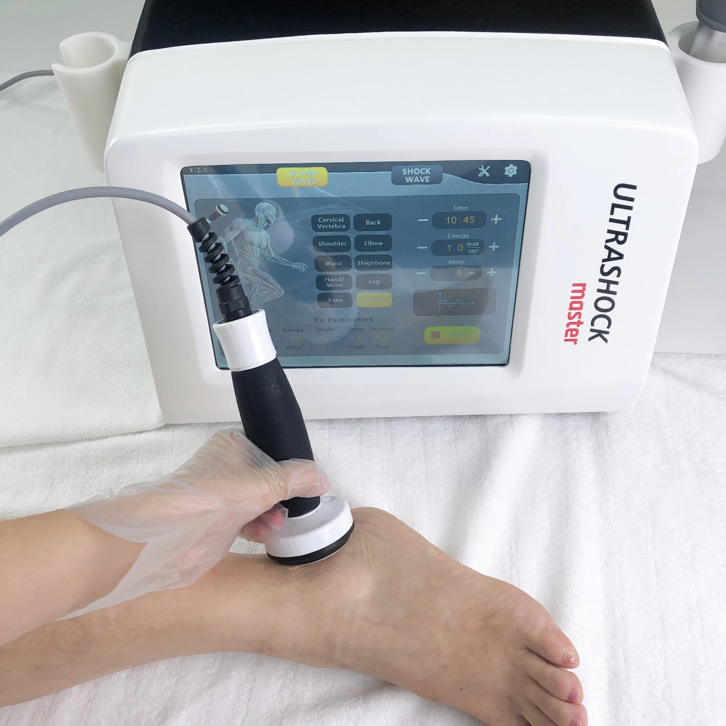 Hot sale  2 in 1 pneumatic ultrasound shock wave therapy machine for pain relief shockwave