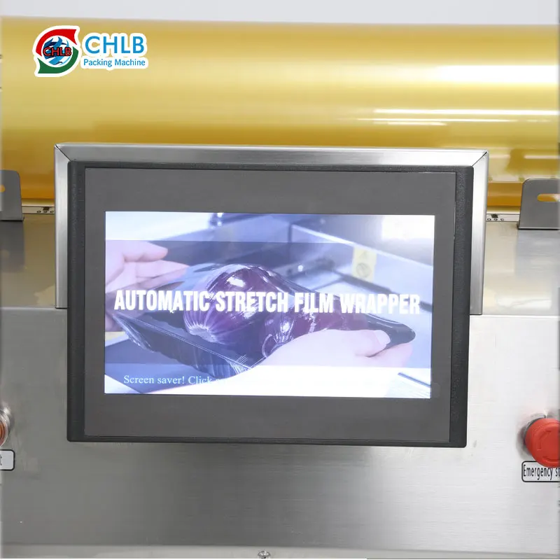 Semi automatic Cling film packaging machine Multifunction bacon/ chicken /Meat and fruit Shrink wrapping machine