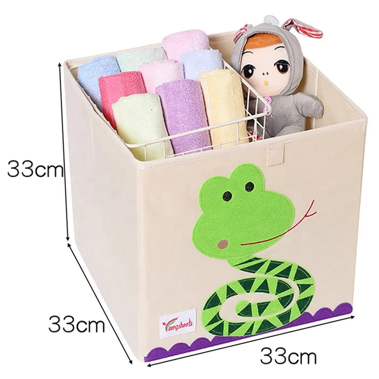Factory Direct Sales Safety Material Fabric Toy Bin Large Capacity Baby toy Box Storage