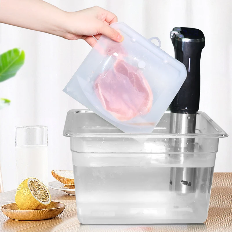 Newest Design BPA Free Food Storage Bags Vacuum Food Packaging Silicone Bags For Fruit Vegetable Storage