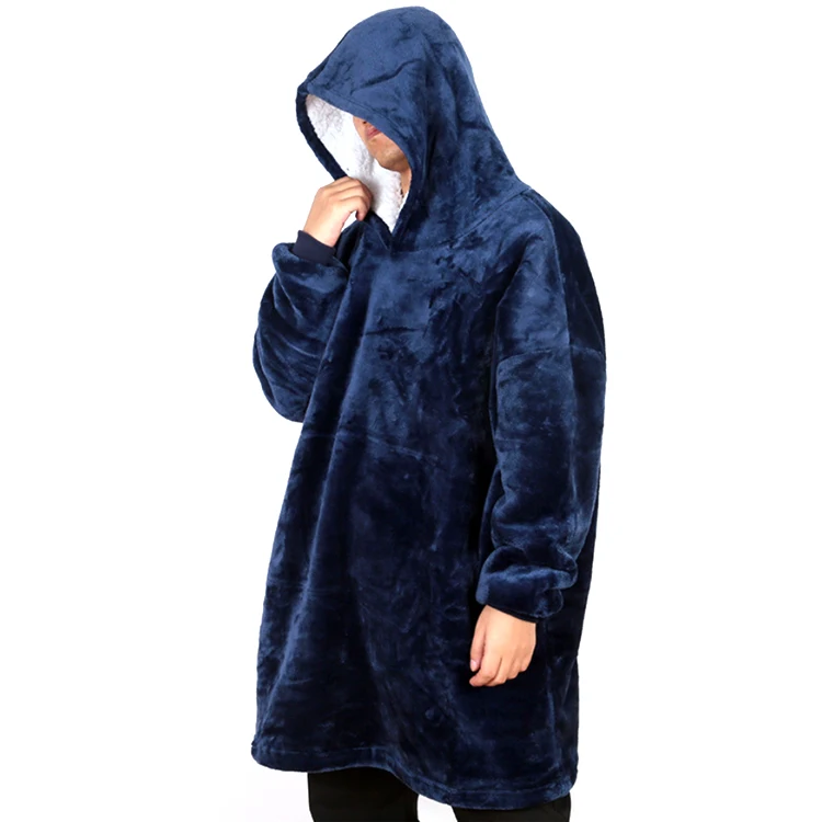 
Low Price Wholesale Chunky Knit Flannel Fleece Blanket Pullover Hoody 