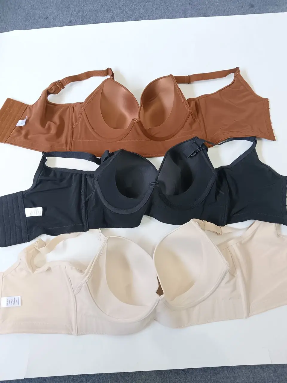 New Plus Size Women Solid Soft Underwear Wide Back Beautiful Back Deep V Big Chest Vest Adjustable Gathered Full Cup Bra