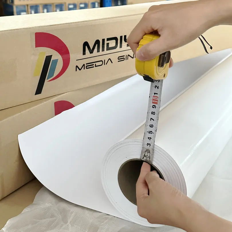 Free Sample Eco Solvent Printing PVC Adhesive Vinyl Roll Wholesale Glossy Matte Printable Self Adhesive Vinyl