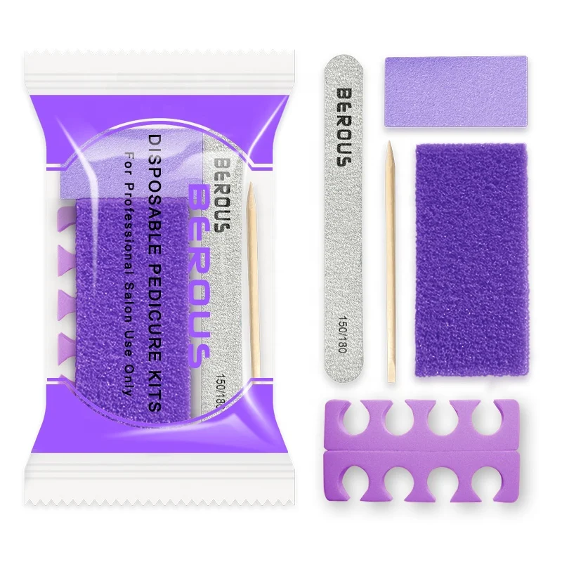 2024 hotsales Factory price 5Pcs  Pedicure Kit For Manicure for nail salon wood file buffer pumice